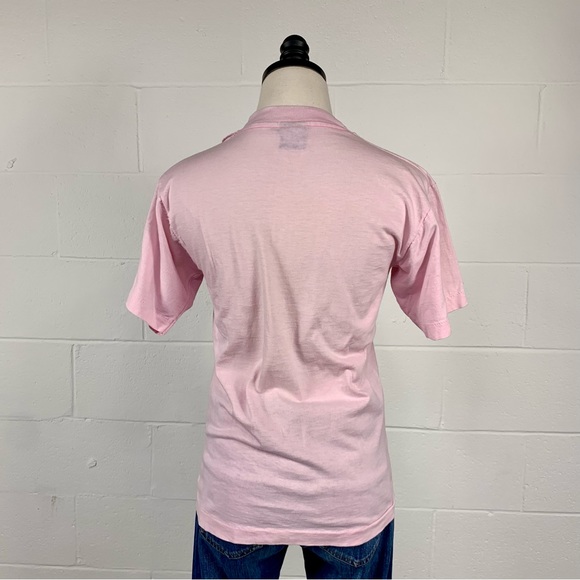 Vintage 1987 Pink Seattle Christian Youth T-Shirt Single Stitch Screen Star S - Picture 5 of 14